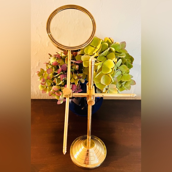 Vintage Handmade Brass Magnifying Glass Made In India - Picture 1 of 6